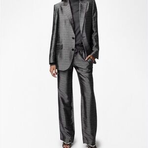 Zadig & Voltaire (SET) Silver Patterned Jacket & Pants